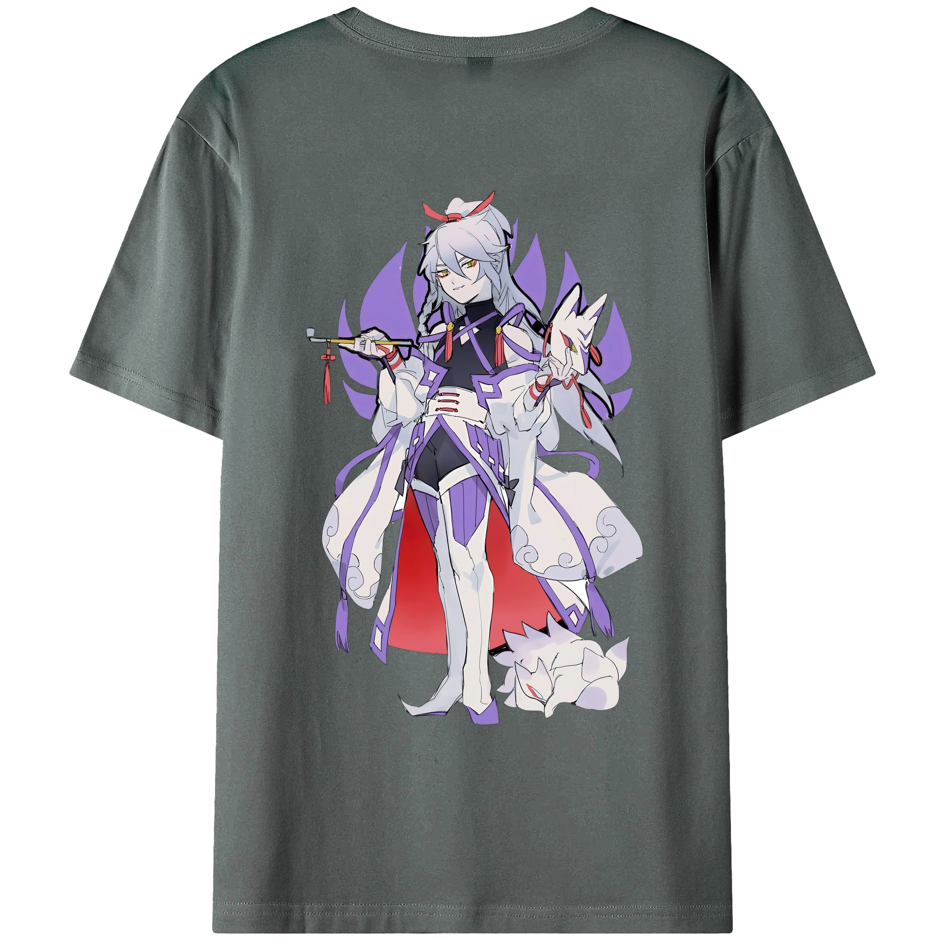 （画像用） 妖怪ウォッチ Yo-kai Watch 綿100％ メンズ半袖Tシャツ（バックプリント） 通気性